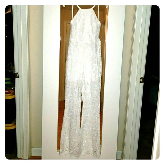fashion nova white lace jumpsuit